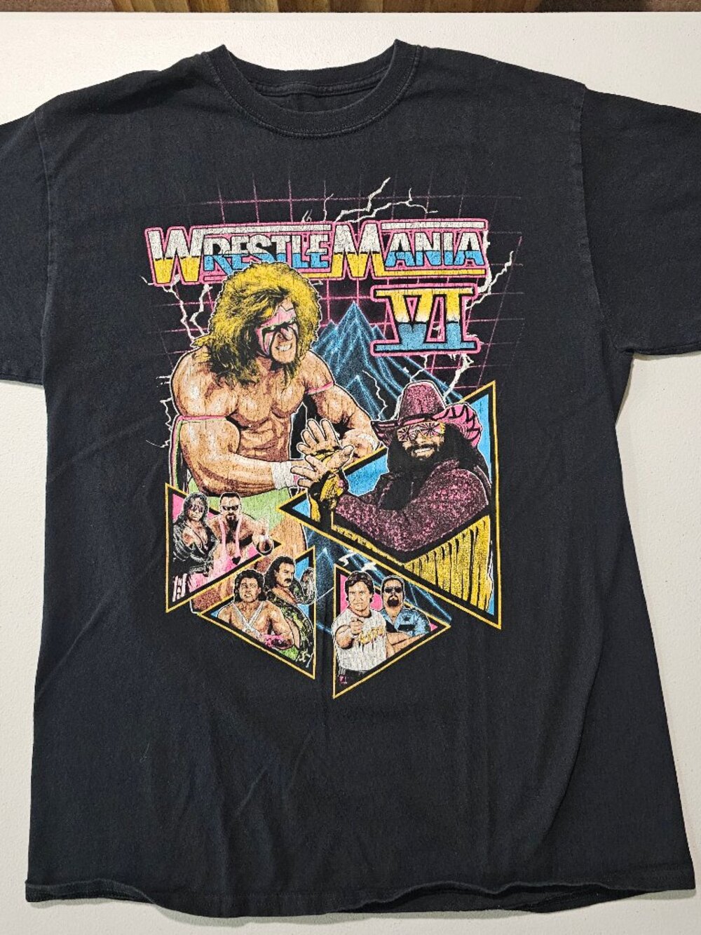WrestleMania VI T-Shirt VTG | Ultimate Warrior & Macho Man Randy Savage | M